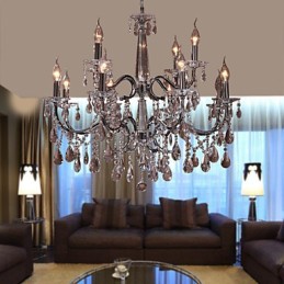 Kronleuchter Kristall Modern 2 Ebenen Wohnzimmer 12 Lichter