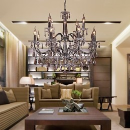 Kronleuchter Kristall Modern 2 Ebenen Wohnzimmer 12 Lichter