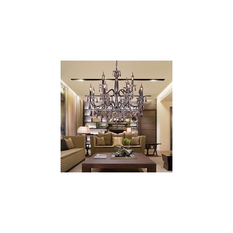 Kronleuchter Kristall Modern 2 Ebenen Wohnzimmer 12 Lichter