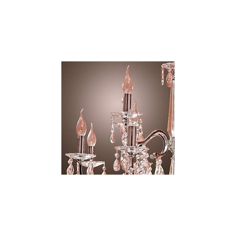 Kronleuchter Kristall Modern 2 Ebenen Wohnzimmer 12 Lichter