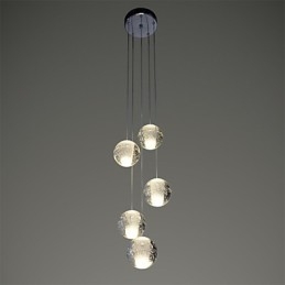 Moderne Pendelleuchte Pendelleuchte Leuchten G4 Retroifit Chrom Überzug Kristall für Treppenlicht