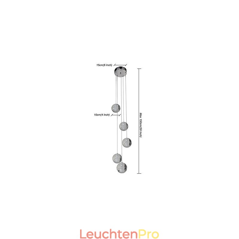 Moderne Pendelleuchte Pendelleuchte Leuchten G4 Retroifit Chrom Überzug Kristall für Treppenlicht