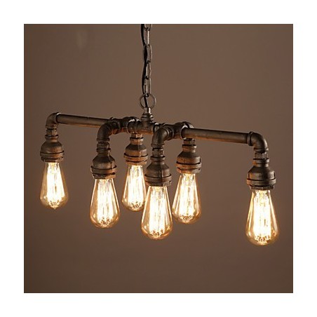 Edison Retro Loft Stil Vintage Industrielle Anhänger Licht Metall Wasser Rohr Leuchte Lampara Colgantes Edison Retro Loft Stil Vintage Industrielle Anhänger Licht Metall Wasser Rohr Leuchte Lampara Colgantes