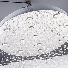 Deckenkristall-Pendelleuchten 13 Lichter Moderne silberne Canpoy Transparente K9-Kristallleuchten