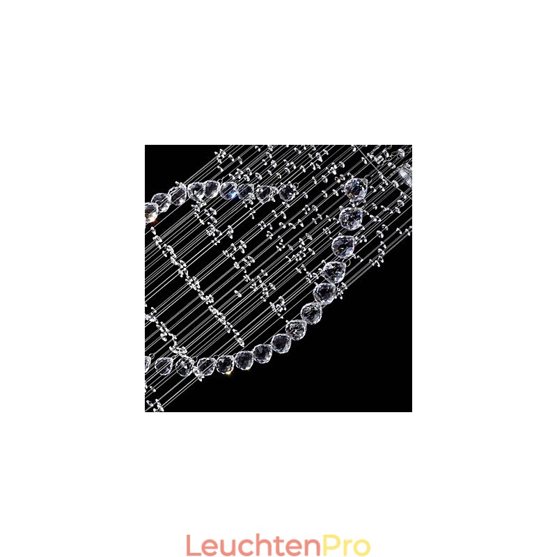 Deckenkristall-Pendelleuchten 13 Lichter Moderne silberne Canpoy Transparente K9-Kristallleuchten