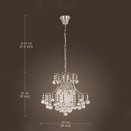 Pendelleuchte Luxus Modern Kristall Wohnzimmer 6 Lichter