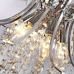 Pendelleuchte Luxus Modern Kristall Wohnzimmer 6 Lichter