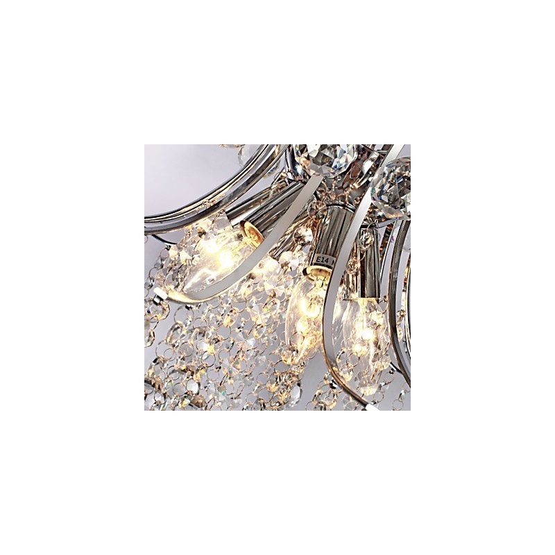 Pendelleuchte Luxus Modern Kristall Wohnzimmer 6 Lichter