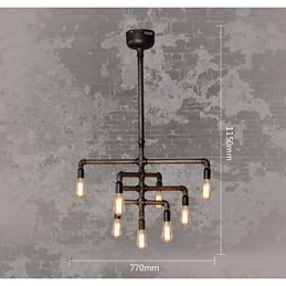 Traditionelle klassische Vintage Retro Laterne Country Malerei Metall Pendelleuchte