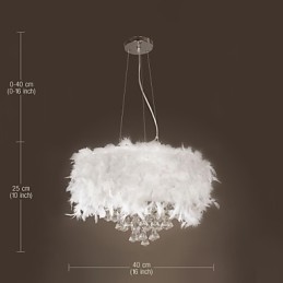 Moderne, zeitgenössische Pendelleuchte im Trommelkristall-Mini-Stil mit galvanisierter Beschichtung