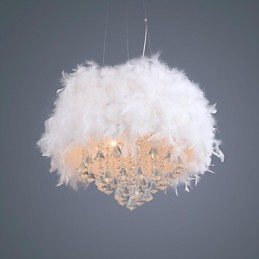 Moderne, zeitgenössische Pendelleuchte im Trommelkristall-Mini-Stil mit galvanisierter Beschichtung