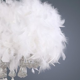 Moderne, zeitgenössische Pendelleuchte im Trommelkristall-Mini-Stil mit galvanisierter Beschichtung