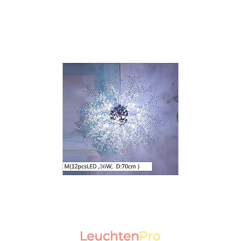 Globe Kristall Chrom Metall Kronleuchter Pendelleuchte
