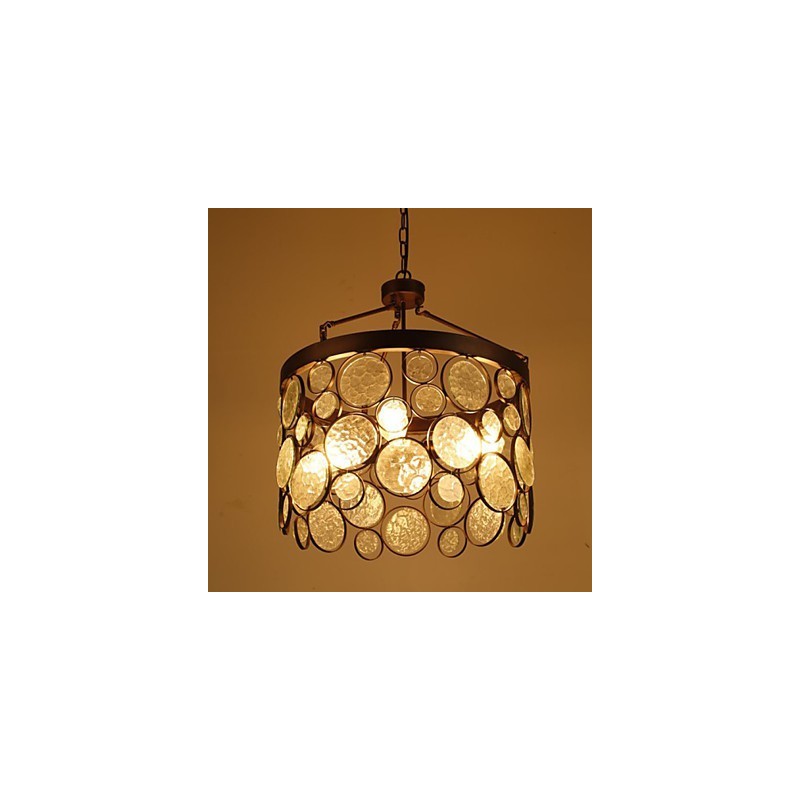 Vintage Kronleuchter aus Eisen und Glas