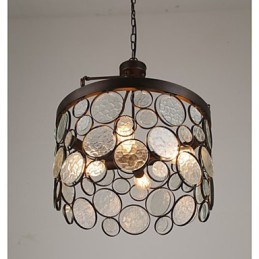 Vintage Kronleuchter aus Eisen und Glas