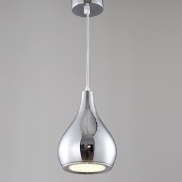 Moderne zeitgenössische Globus-Pendelleuchte aus galvanisiertem Metall