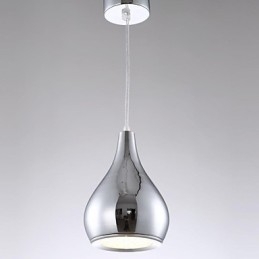 Moderne zeitgenössische Globus-Pendelleuchte aus galvanisiertem Metall