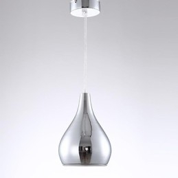 Moderne zeitgenössische Globus-Pendelleuchte aus galvanisiertem Metall