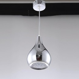 Moderne zeitgenössische Globus-Pendelleuchte aus galvanisiertem Metall