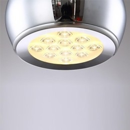 Moderne zeitgenössische Globus-Pendelleuchte aus galvanisiertem Metall