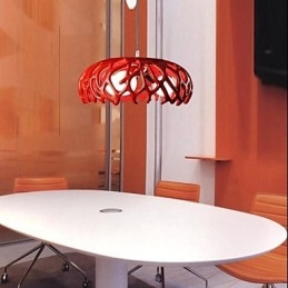 Moderne zeitgenössische Pendelleuchte aus Kunstharz mit Malerei