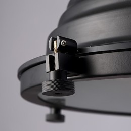 Schwarze Retro-Hängelampe aus Eisen und Glasschirm