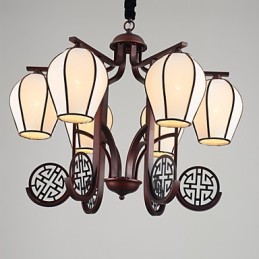 Rustikaler Kronleuchter im Vintage-Mini-Stil aus galvanisiertem Metall der Lodge