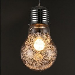 Einfache Ideen mit einer großen Glühbirne aus Glas Kronleuchter Droplight Lampe