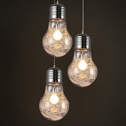 Einfache Ideen mit einer großen Glühbirne aus Glas Kronleuchter Droplight Lampe