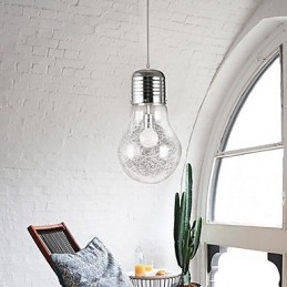 Einfache Ideen mit einer großen Glühbirne aus Glas Kronleuchter Droplight Lampe