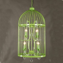 Vintage Eisenkäfig Treppenhaus Lampe Kronleuchter Kristall A