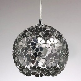 Moderne zeitgenössische Kugel Kristall Mini Stil Galvanisierte Pendelleuchte