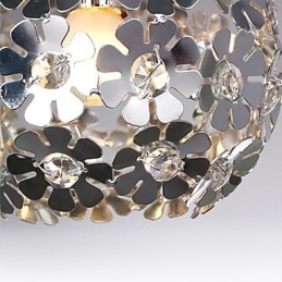 Moderne zeitgenössische Kugel Kristall Mini Stil Galvanisierte Pendelleuchte