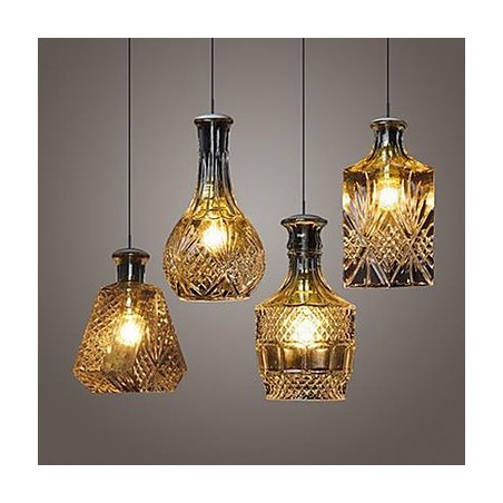 Kristallglaslampe 4 Lichter Schatten Minimalistische Flaschenlichter Kristallglaslampe 4 Lichter Schatten Minimalistische Flaschenlichter