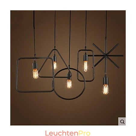 Individueller amerikanischer Retro-Kronleuchter mit 5 Köpfen in Eisenkunst Individueller amerikanischer Retro-Kronleuchter mit 5 Köpfen in Eisenkunst