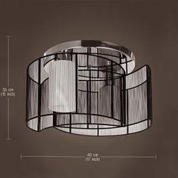 Deckenleuchte Modernes Design 2 Lichter Schwarz