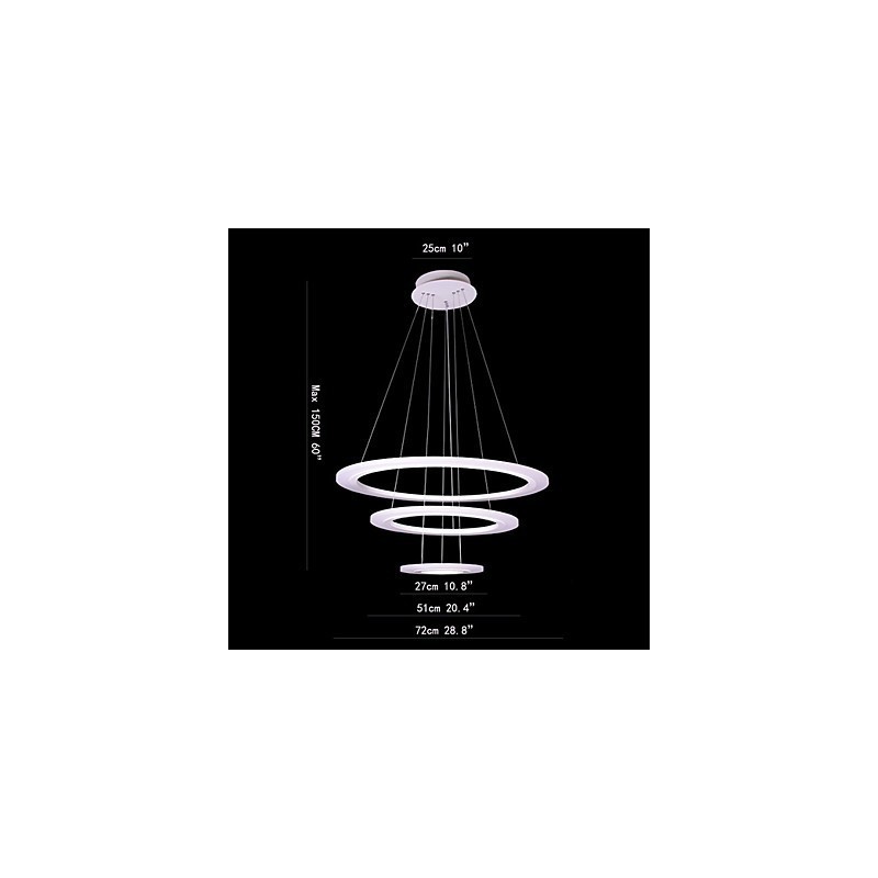75 Watt moderne zeitgenössische Malerei Acryl Pendelleuchte