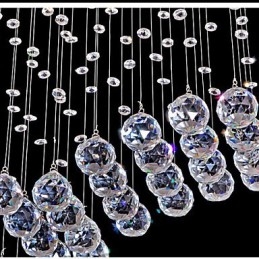Pendelleuchte 6 Lichter Moderne Silber Canpoy Transparent Crystal Waves Deckenleuchten