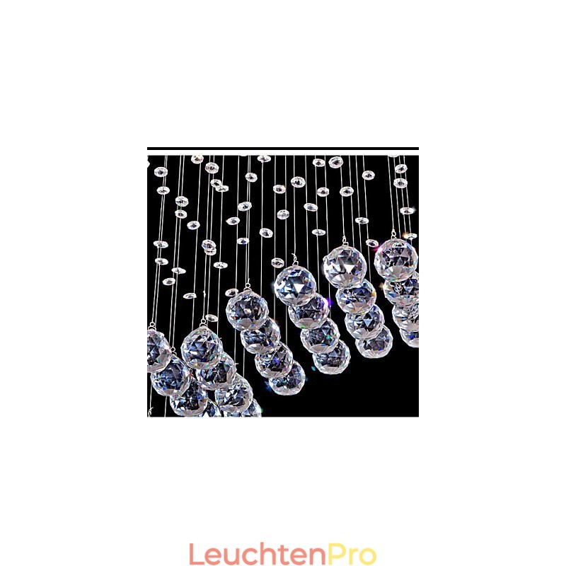 Pendelleuchte 6 Lichter Moderne Silber Canpoy Transparent Crystal Waves Deckenleuchten