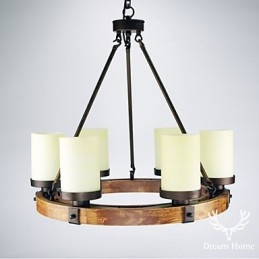 Vintage Alter Holz Kronleuchter