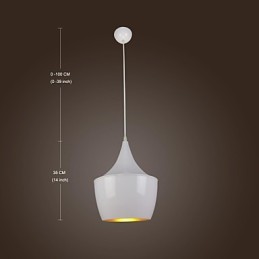 Moderne zeitgenössische Retro Country Malerei Metall Pendelleuchte