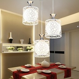 Zeitgenössische und vertraglich drei kreative Kristall Droplight Schmiedeeisen Lampe