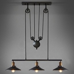 Pendelleuchten Vintage 3 Lichter ST64 Glühbirnen inklusive Up- und Down-System