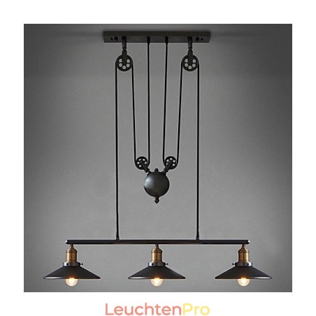 Pendelleuchten Vintage 3 Lichter ST64 Glühbirnen inklusive Up- und Down-System Pendelleuchten Vintage 3 Lichter ST64 Glühbirnen inklusive Up- und Down-System
