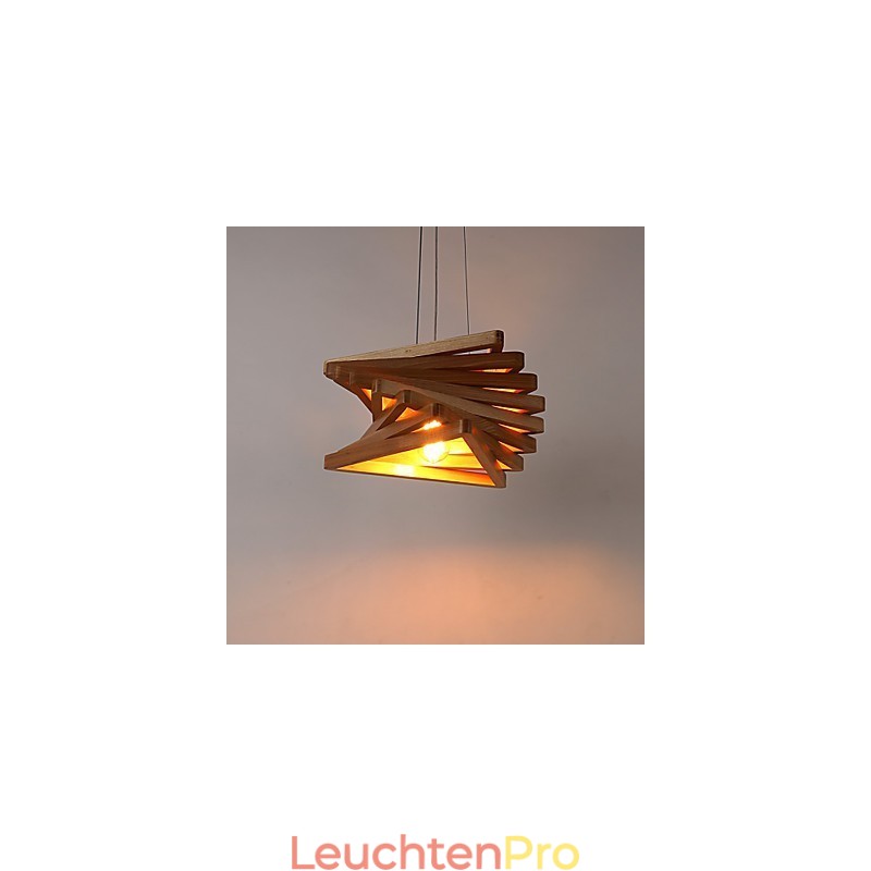 1Traditionelle klassische Landhaus-Mini-Stil Malerei Holz Bambus Pendelleuchte