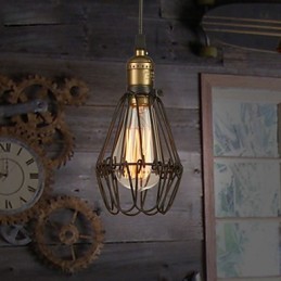 Pendelleuchten Vintage Amerikanischer Landhausstil, der alte Wege schmiedeeiserne kleine Käfig-Droplight wiederherstellt