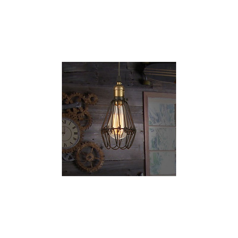 Pendelleuchten Vintage Amerikanischer Landhausstil, der alte Wege schmiedeeiserne kleine Käfig-Droplight wiederherstellt