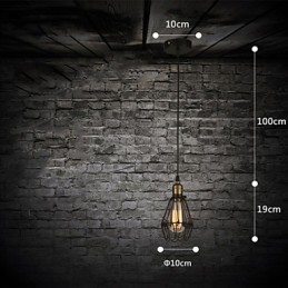 Pendelleuchten Vintage Amerikanischer Landhausstil, der alte Wege schmiedeeiserne kleine Käfig-Droplight wiederherstellt
