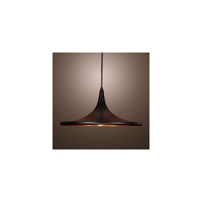 Moderne Pendelleuchte aus Aluminium mit schwarzem Schirm