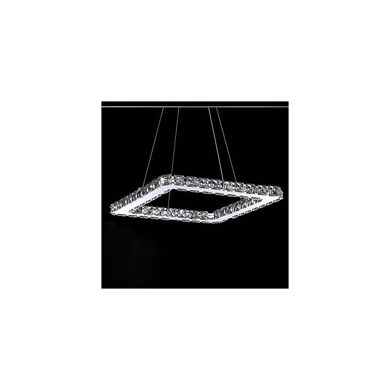 Moderner zeitgenössischer Kronleuchter aus galvanisiertem Metall mit Kristall